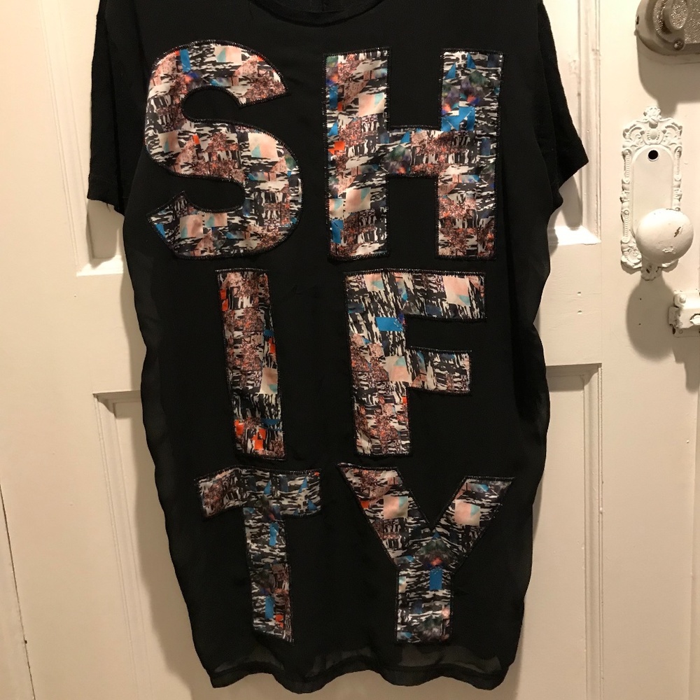 SHIFTY H&M Sheer T-shirt Dress